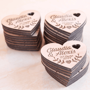 Imanes en madera personalizados