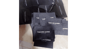 100 Etiquetas Satín 5x7 cms cortadas y selladas