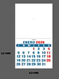 Mini Calendario imprimible de 2026 TAMAÑO CARTA - Miniatura 2