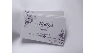 Pack 100 tarjetas de  impresión