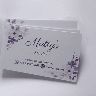 Pack 100 tarjetas de  impresión