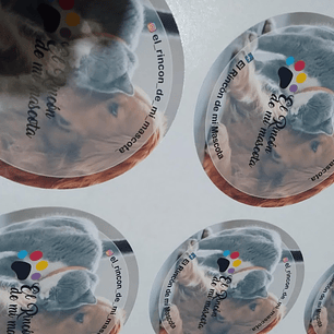 Stickers 8 x8 cms personalizados