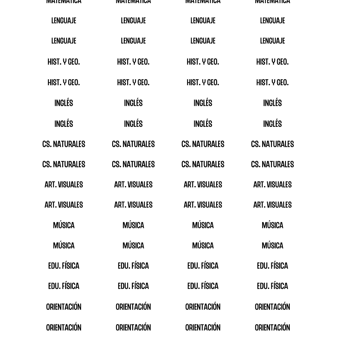 Etiquetas  Escolares Personalizadas adhesivas – Diseño Único 17