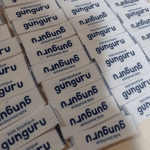 1000 Etiquetas de 2x6 cms costura personalizadas, para ropa, nombres, logotipo o texto en cinta espiga- COPIAR