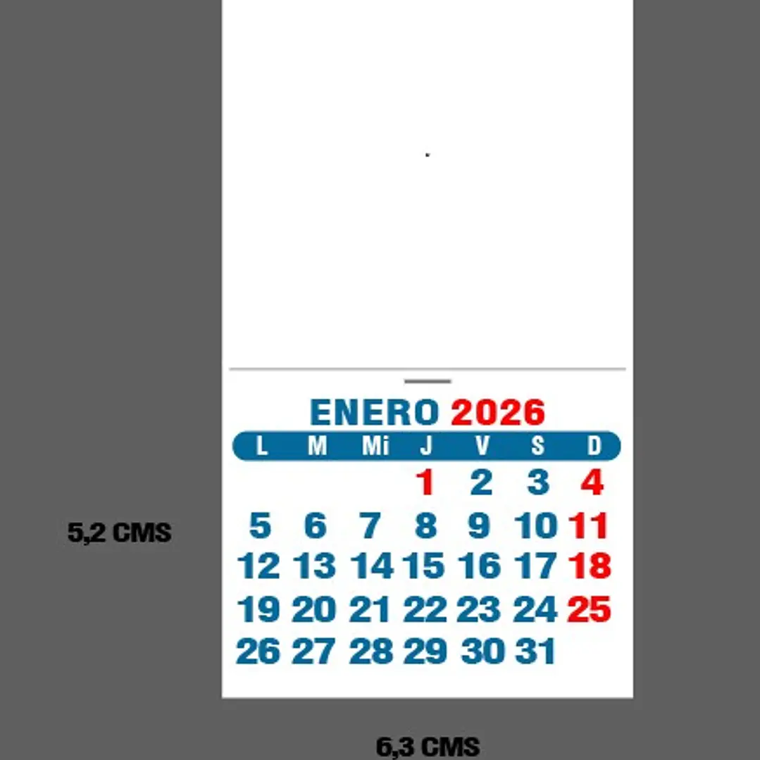 Mini Calendario imprimible de 2027 TAMAÑO CARTA 2