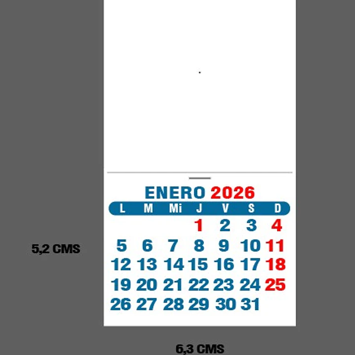 Mini Calendario imprimible de 2027 TAMAÑO CARTA 2