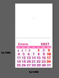 Mini Calendario imprimible de 2027 TAMAÑO CARTA- ROSADO - Miniatura 2