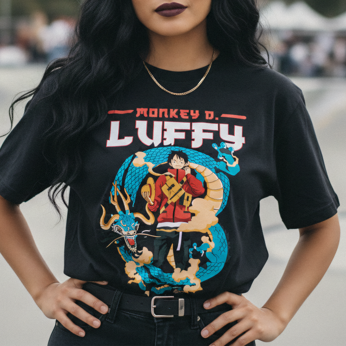 Polera One Piece Luffy Kaidou Anime 8