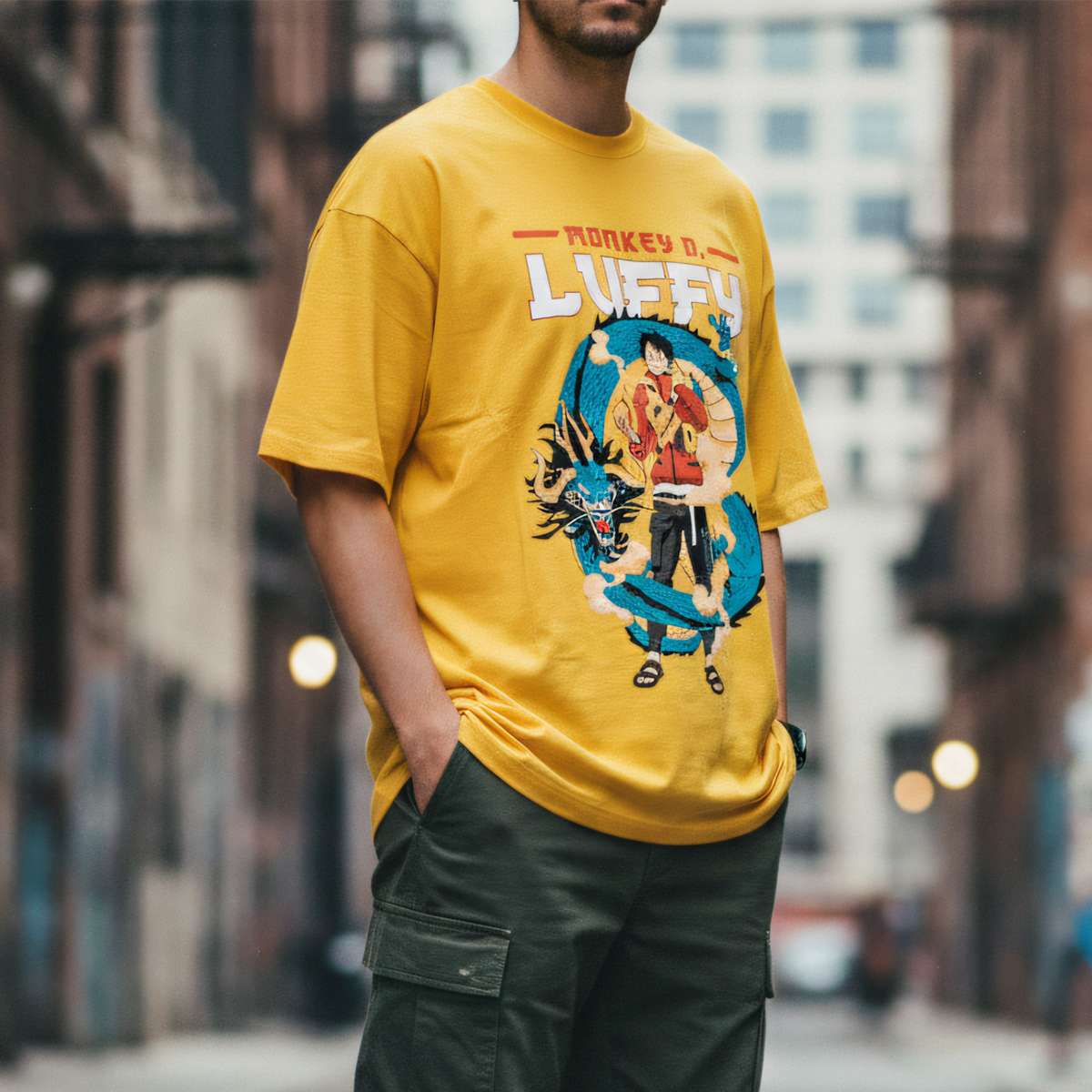 Polera One Piece Luffy Kaidou Anime 5