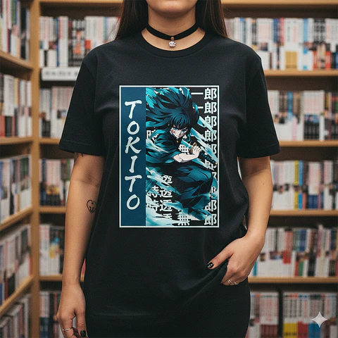 Polera Demon Slayer Kimetsu No Yaiba Tokito Marca Anime