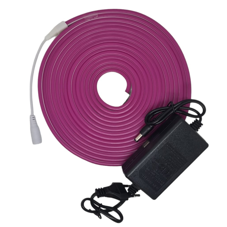 Neón flexible MORADO con Cargador / 5 Metros 1