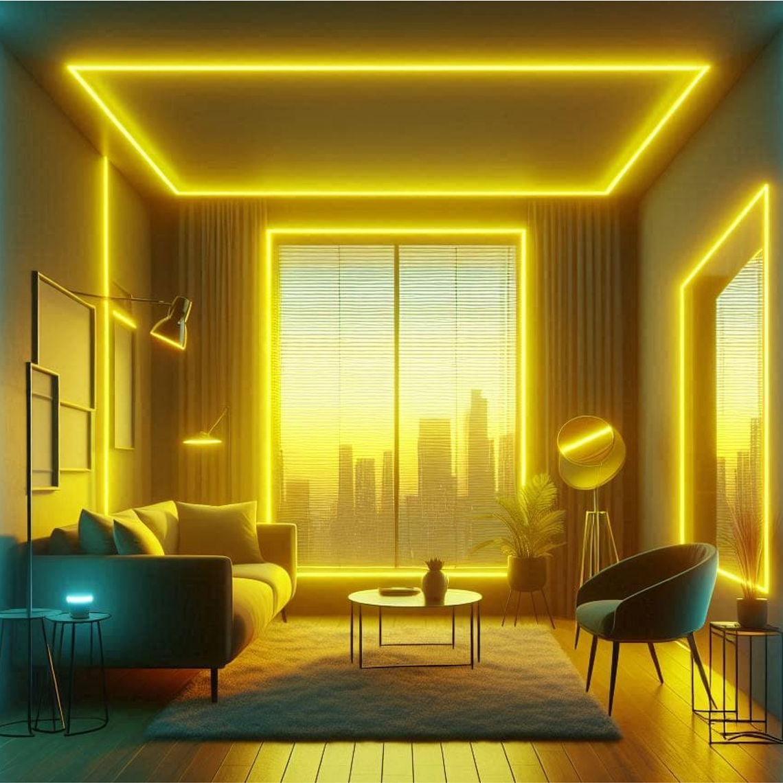 Neón flexible Amarillo Claro ( Sólo Neón) / 5 Metros 2