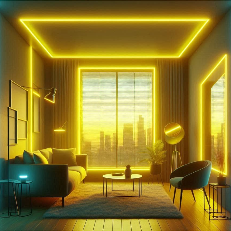 Neón flexible Amarillo Claro ( Sólo Neón) / 5 Metros 2