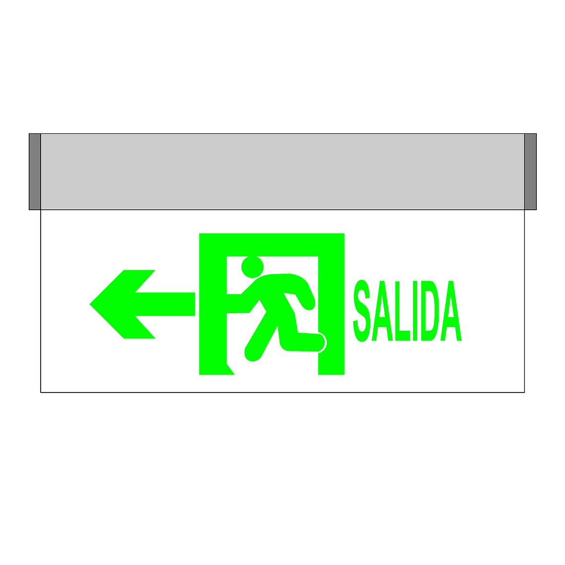 Letrero señalética Salida de Emergencia Izquierda 1