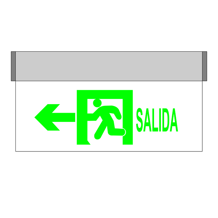 Letrero señalética Salida de Emergencia Izquierda 1