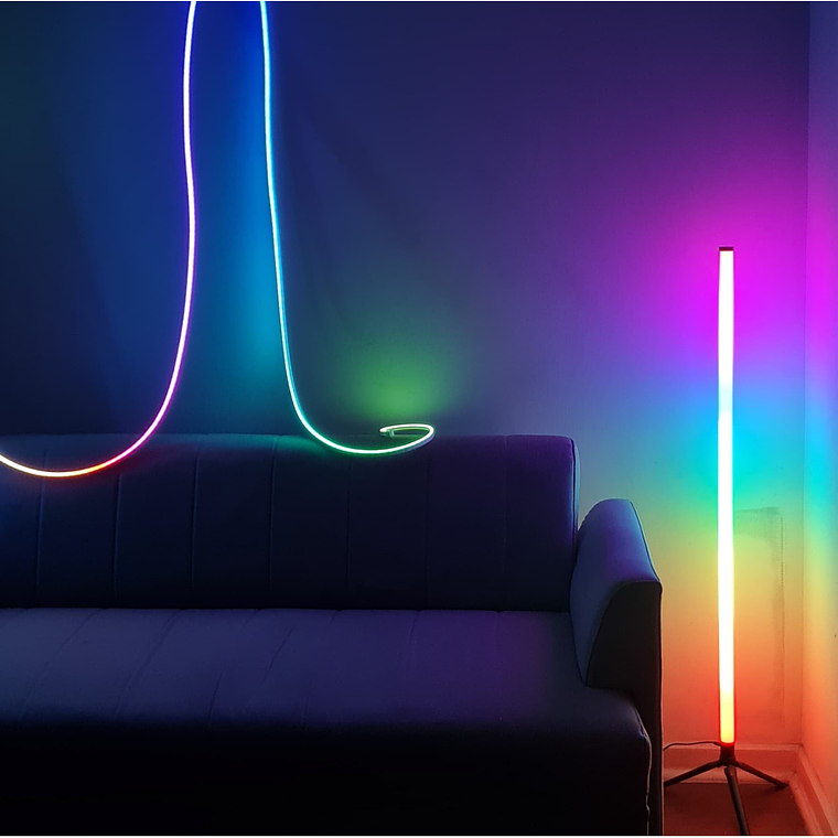 TUBO LED MULTICOLOR CON PEDESTAL / 100 cms 4