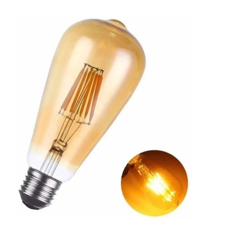 Ampolleta LED filamentos E27 6W Luz Cálida 2700k 1