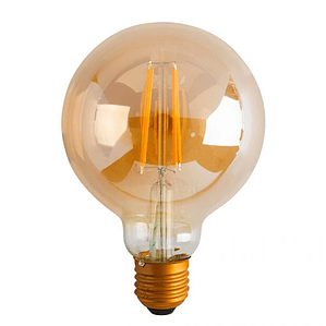 Ampolleta LED GLOBO filamentos E27 6W Luz Cálida 2800k 