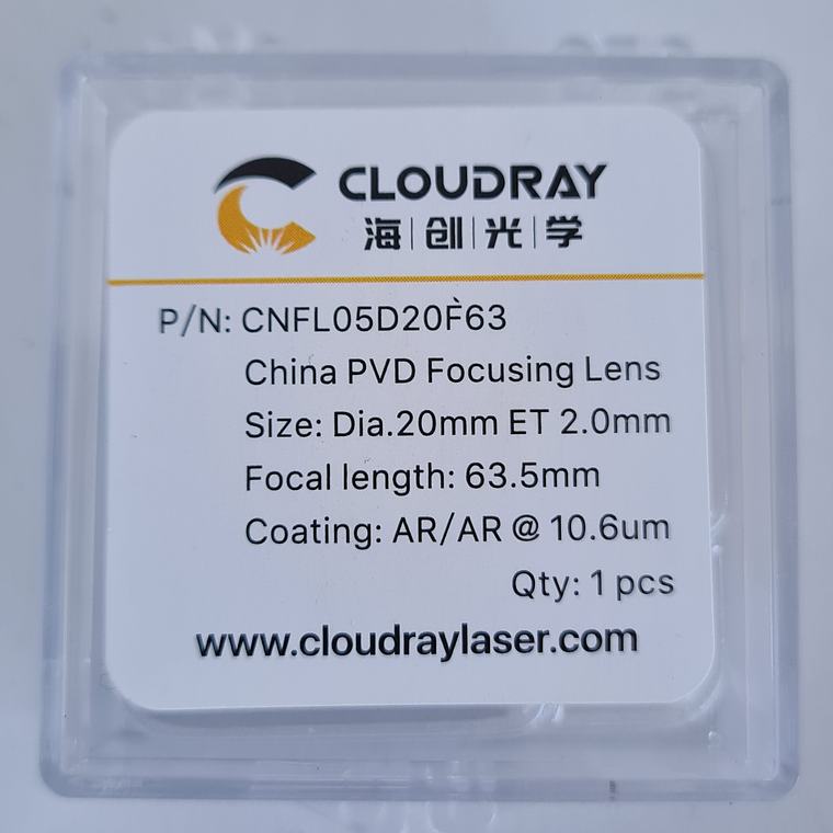 Lente 63.5mm medida Focal / 20mm ø 2