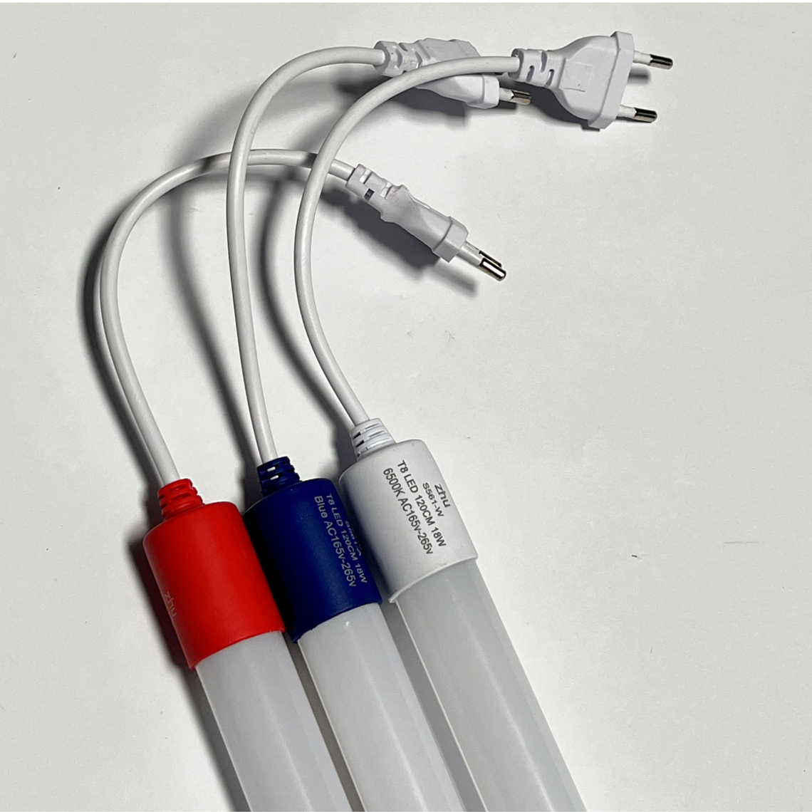 TUBOS LED 120 CMS COLORES / CON ENCHUFE  220V 5