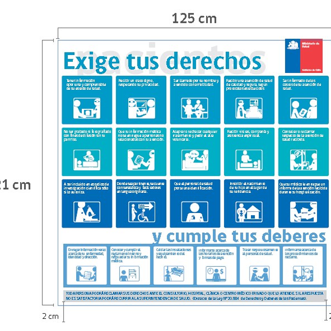 Derechos del paciente 125x121 cms 3