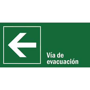 Vía evacuación izquierda
