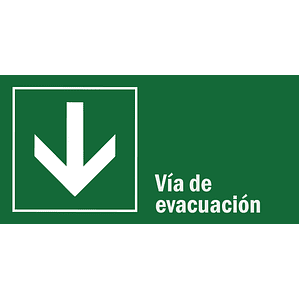 Vía evacuación frontal