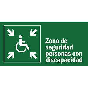 Zona de seguridad personas con discapacidad