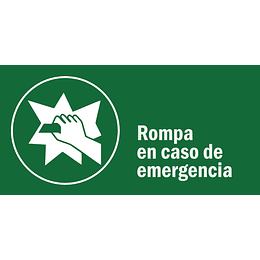 Rompa en caso de emergencia