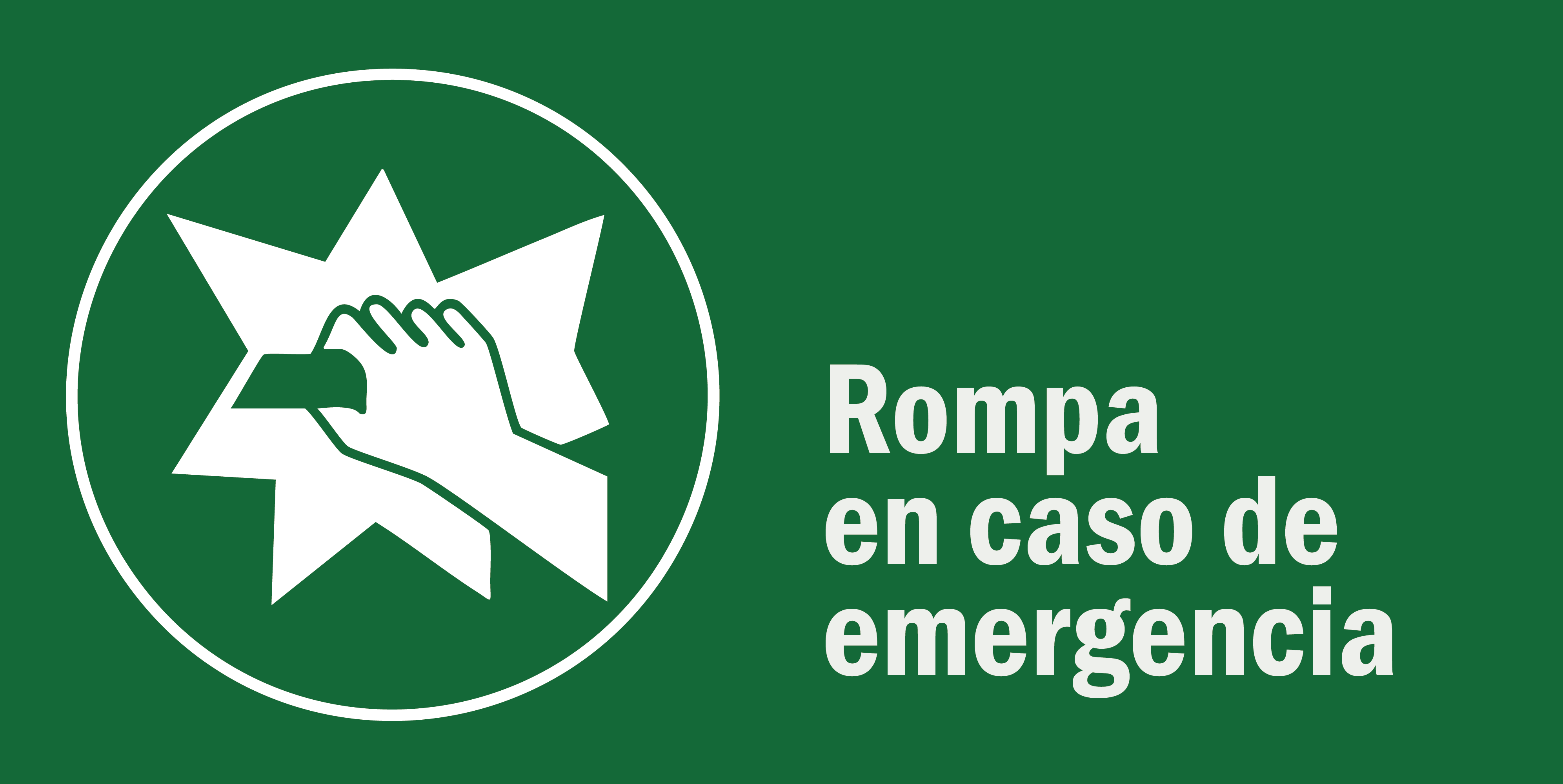 Rompa en caso de emergencia