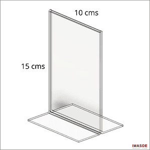 Porta MENÚ/ FOLLETO / QR. 15x10 cms