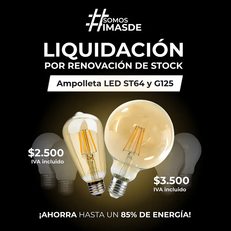 Ampolleta LED ST64 y G15 1