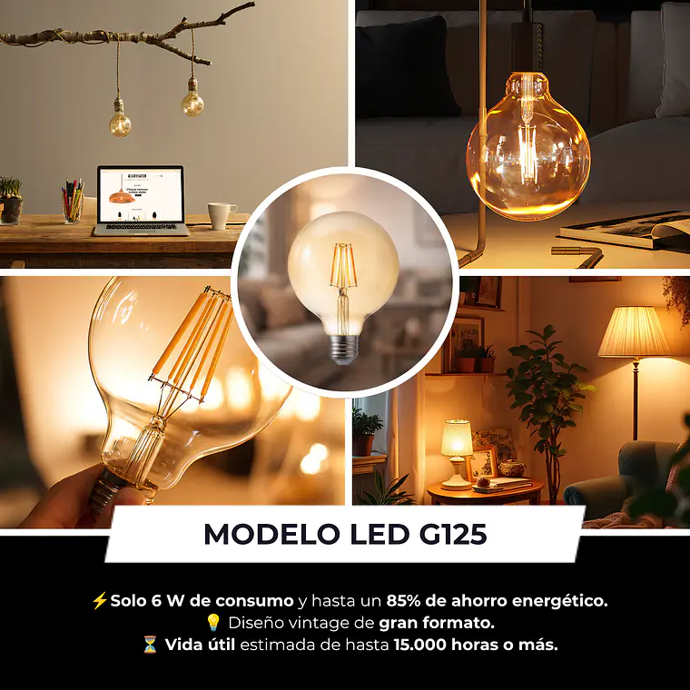 Ampolleta LED ST64 y G15 3