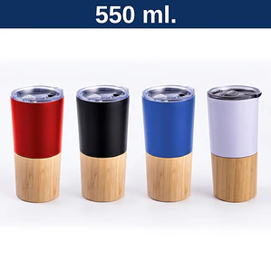 Mug Acero Inoxidable Térmico / Bamboo