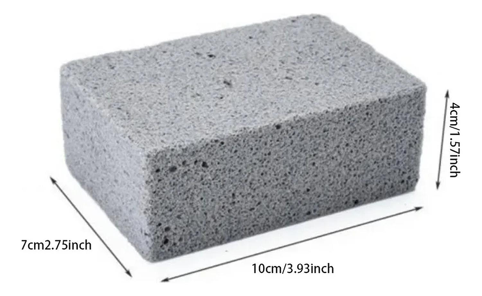Limpiador De Planchas Y Parrillas Grill Brick Raspador Plateado 2