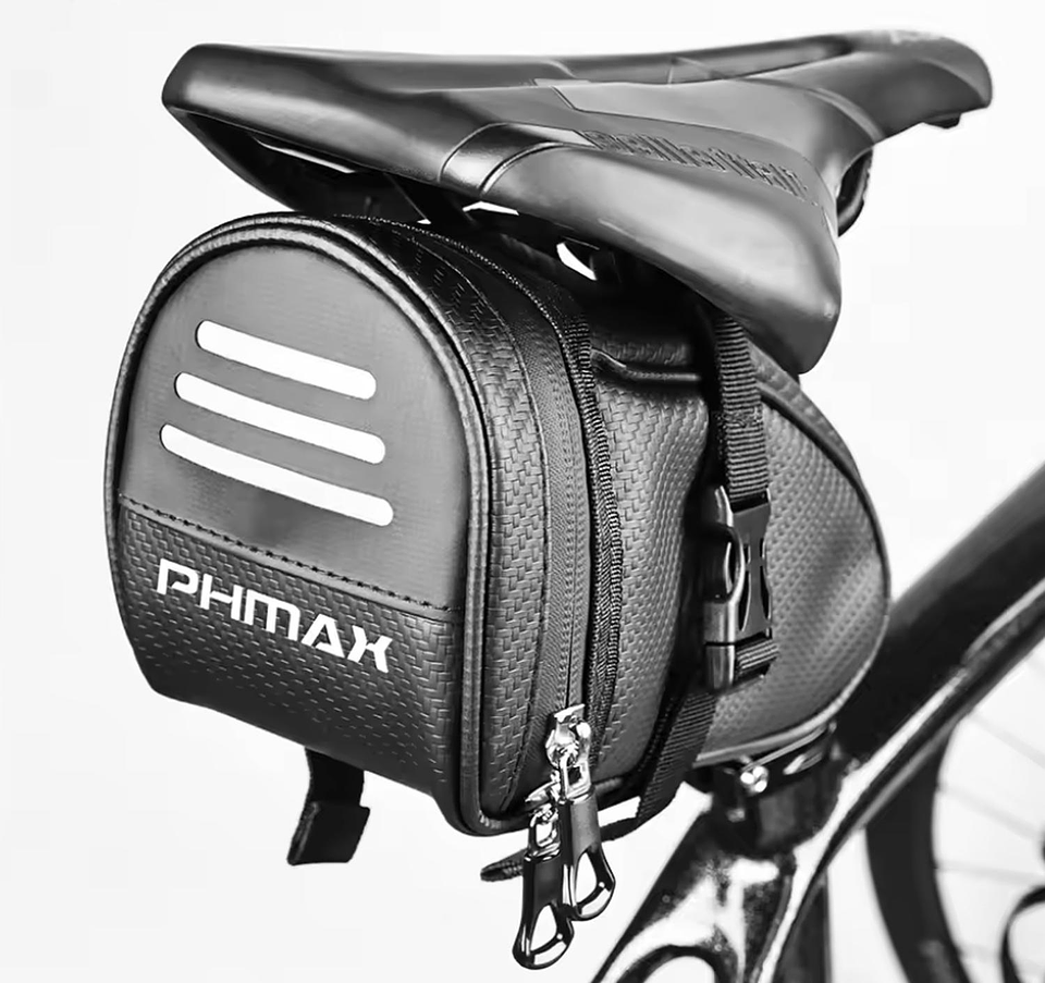 Bolso Sillín Porta Botella Bicicleta Ciclismo Negro 1