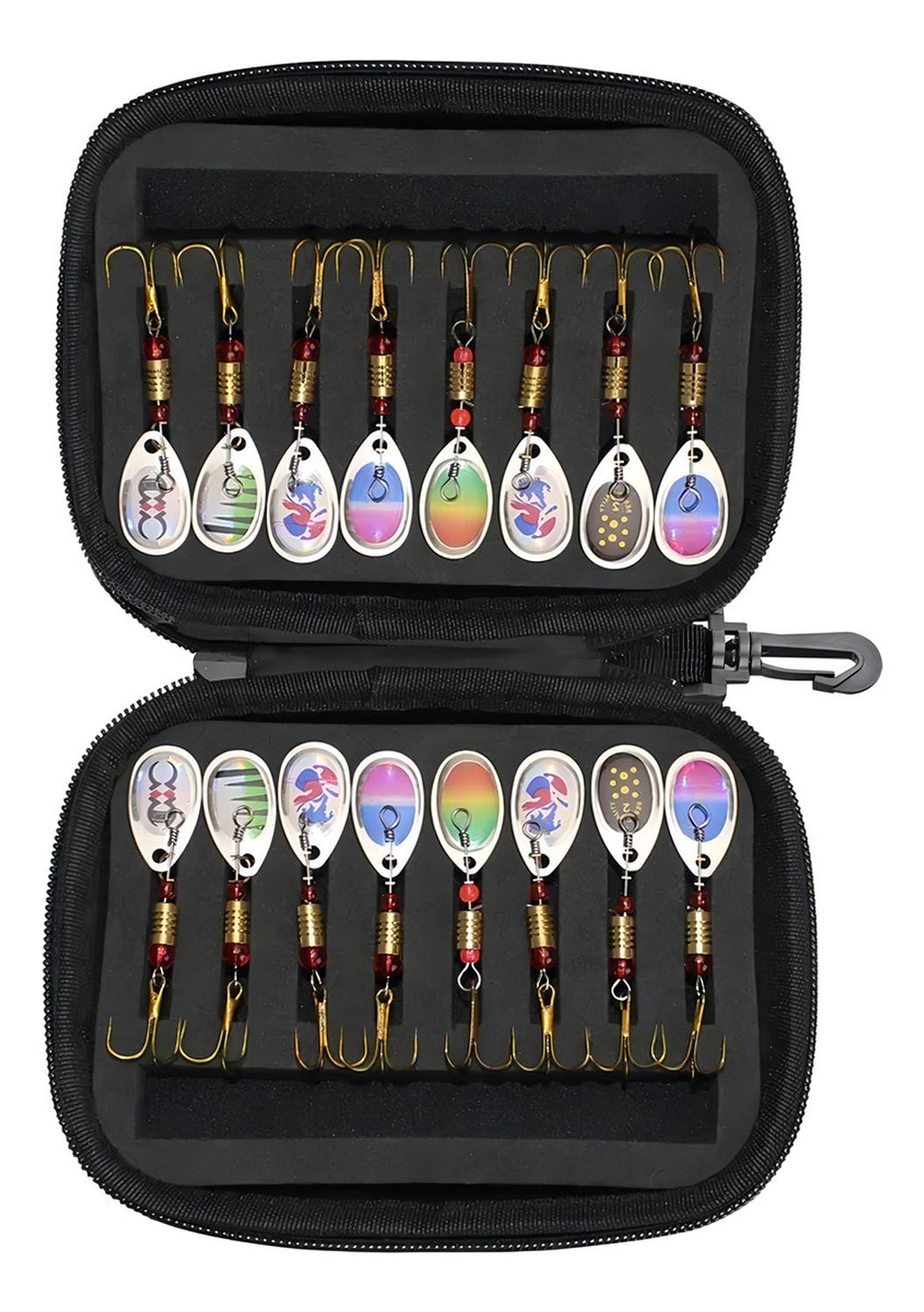 Juego De 16 Cucharas De Pesca Señuelos De Metal Mar Y Rio Co 1