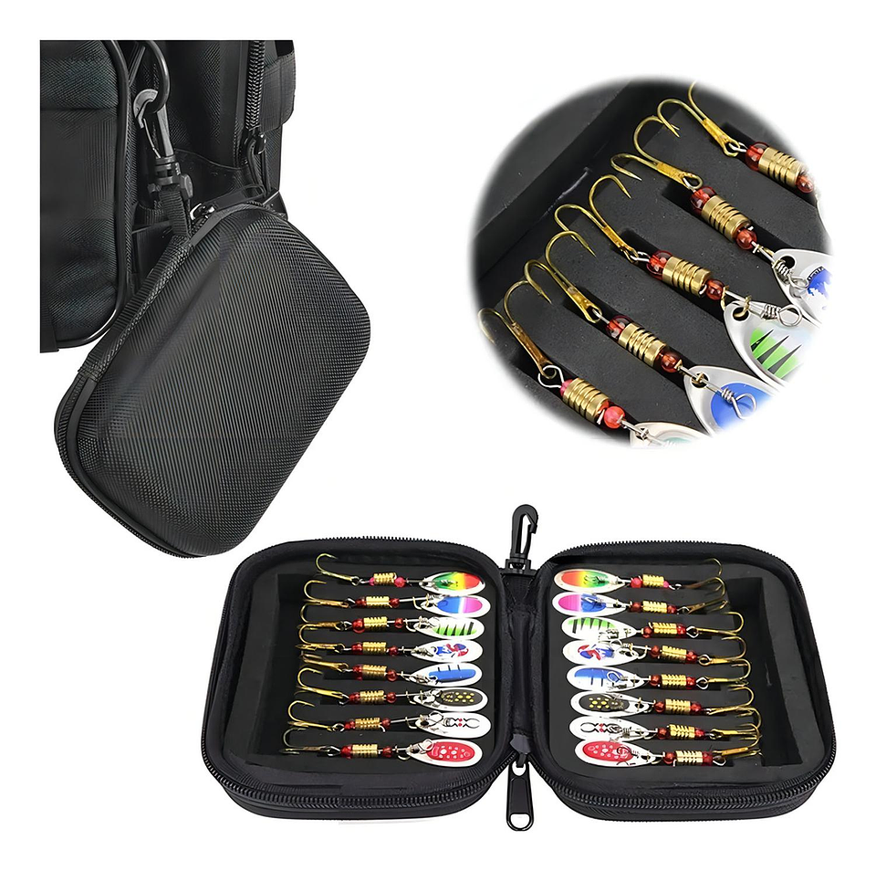 Juego De 16 Cucharas De Pesca Señuelos De Metal Mar Y Rio Co 4