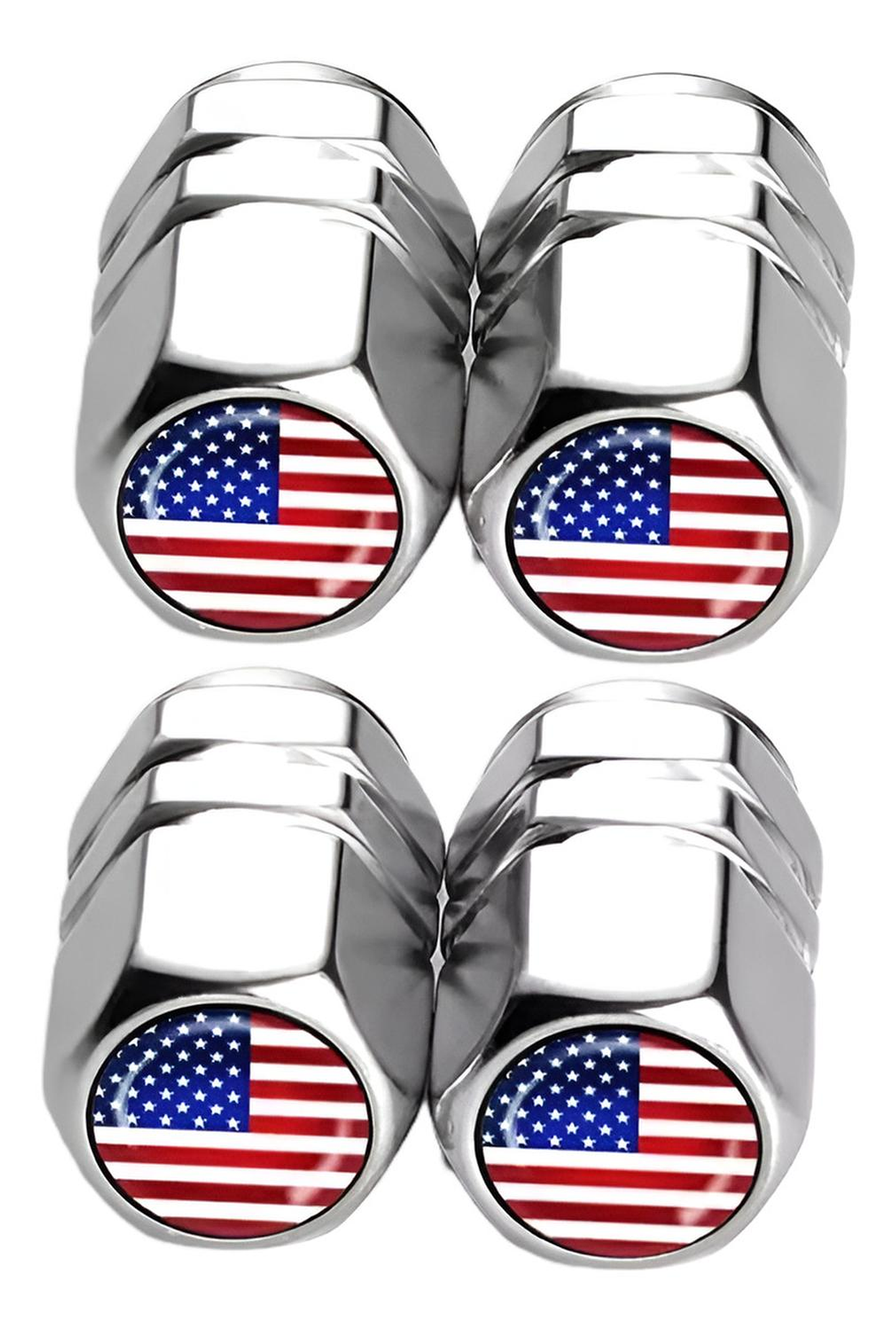 Set 4 Tapas De Válvulas Universal Auto Moto Rueda 1