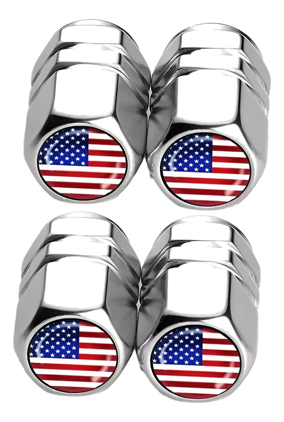 Set 4 Tapas De Válvulas Universal Auto Moto Rueda 1