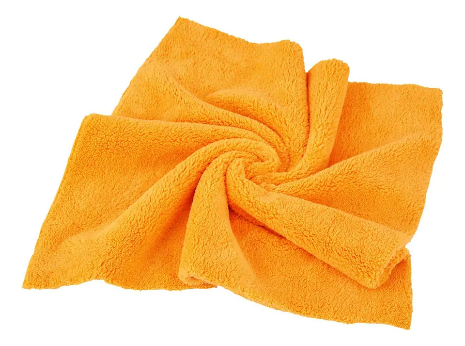 Paño Toalla Microfibra Secado Limpieza Auto Detailing Naranja 2