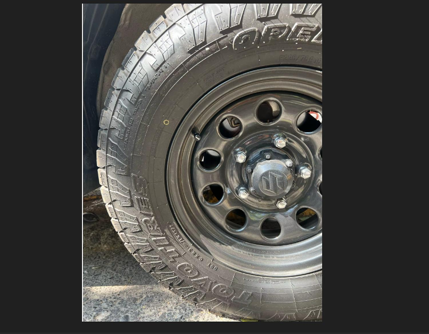 Tapa Metal Universal Neumaticos Suzuki Jimny Negro 4