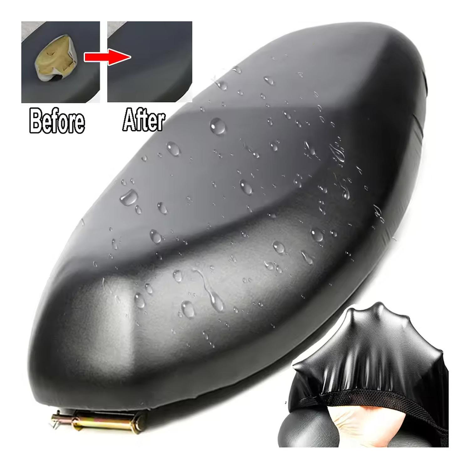 Cubre Asiento Malla Para Moto Térmica Universal Negro Flexible 2