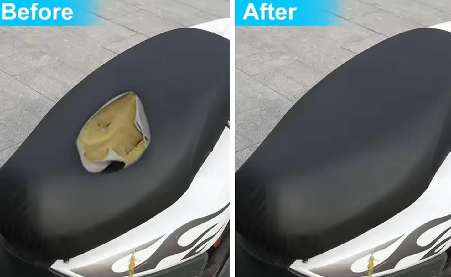 Cubre Asiento Malla Para Moto Térmica Universal Negro Flexible 4