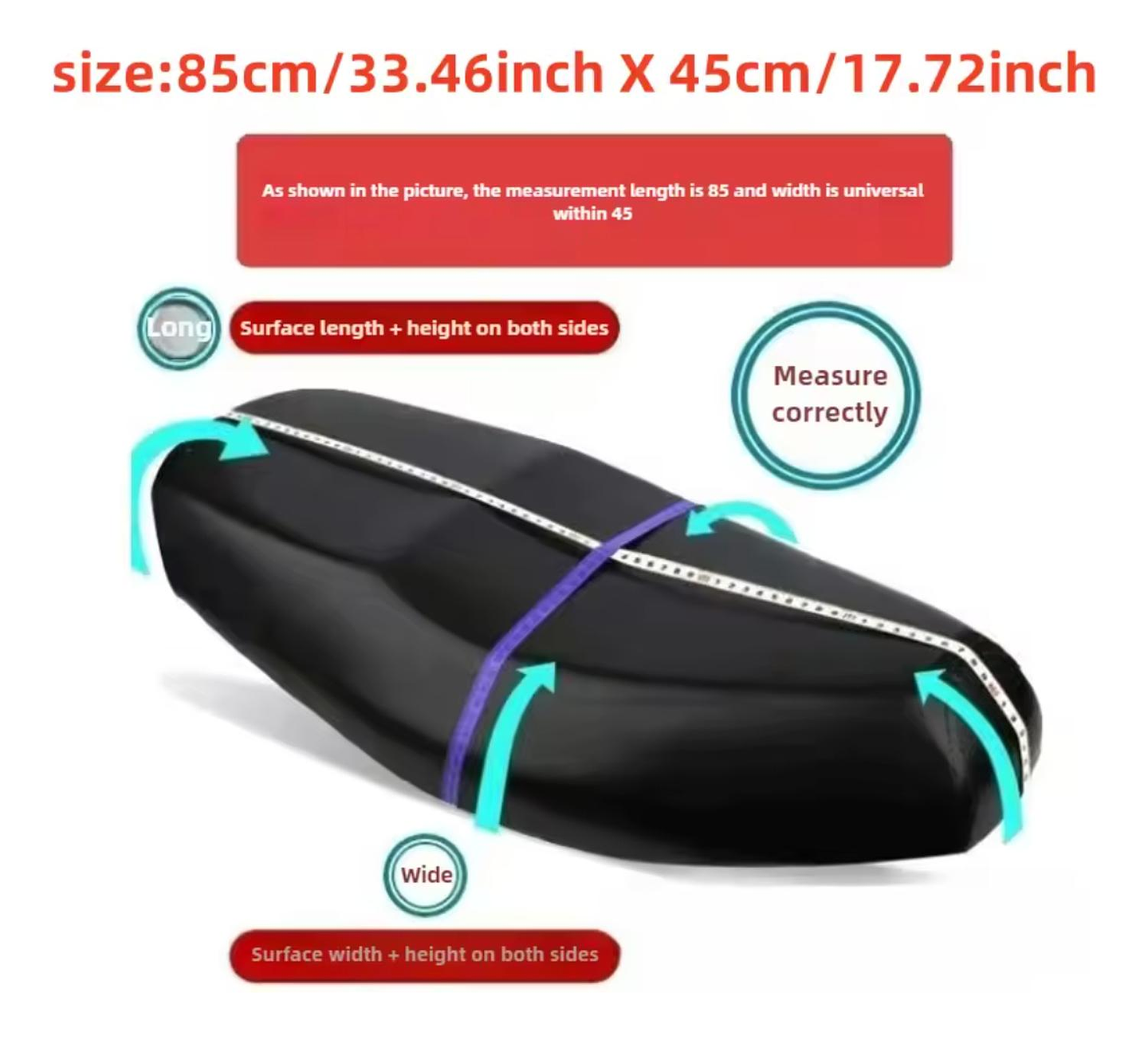 Cubre Asiento Malla Para Moto Térmica Universal Negro Flexible 5