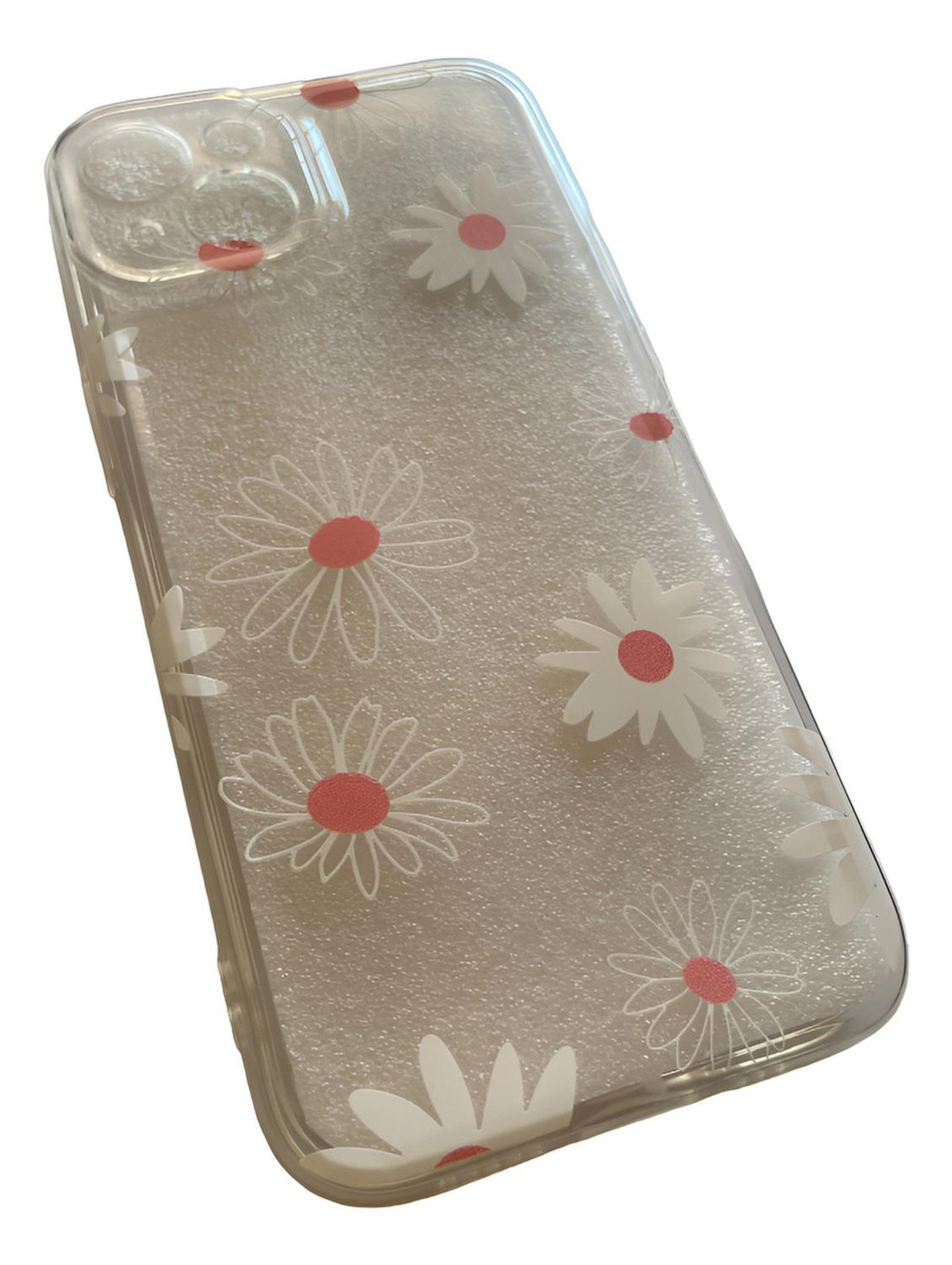 Carcasa Para iPhone Diseños Flores Floreado Blanco Transparente Floreado iPhone 13 - 14 -15 4