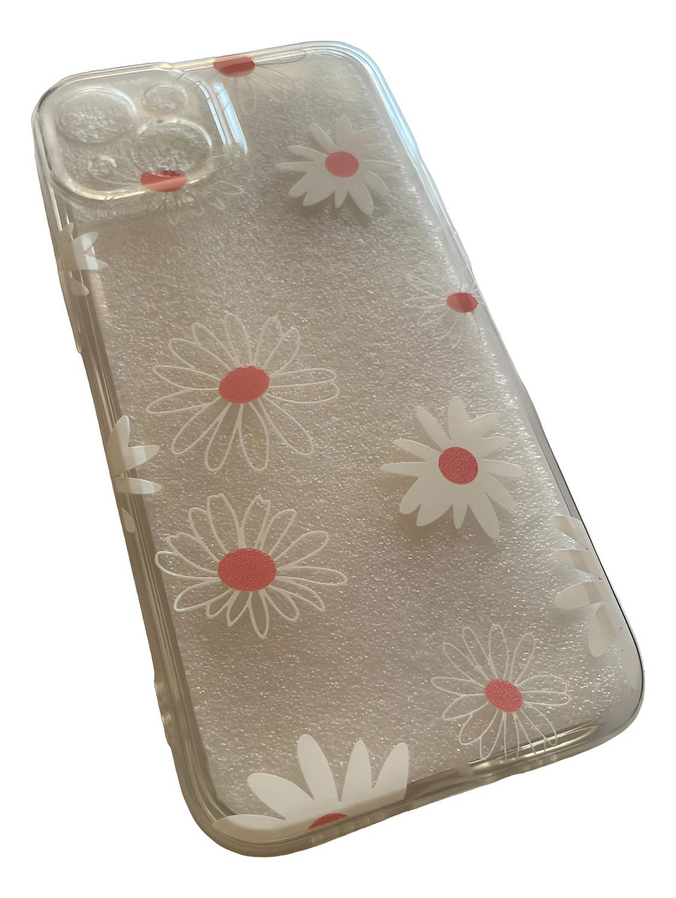 Carcasa Para iPhone Diseños Flores Floreado Blanco Transparente Floreado iPhone 13 - 14 -15 4