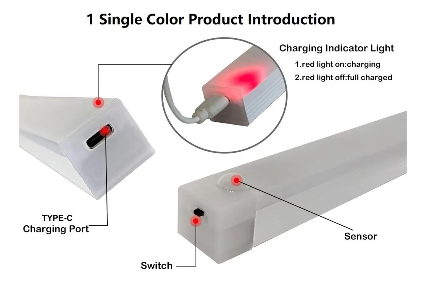 Luz Barra Led 50cm Con Sensor Movimiento Muebles Baño Cocina 4