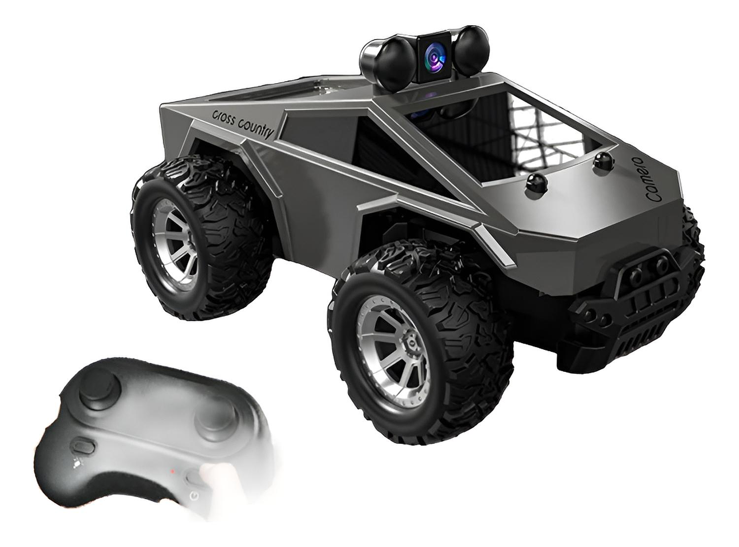 Auto Camioneta Control Remoto Con Camara Todo Terreno Rgb Negro Auto Con Camara 1