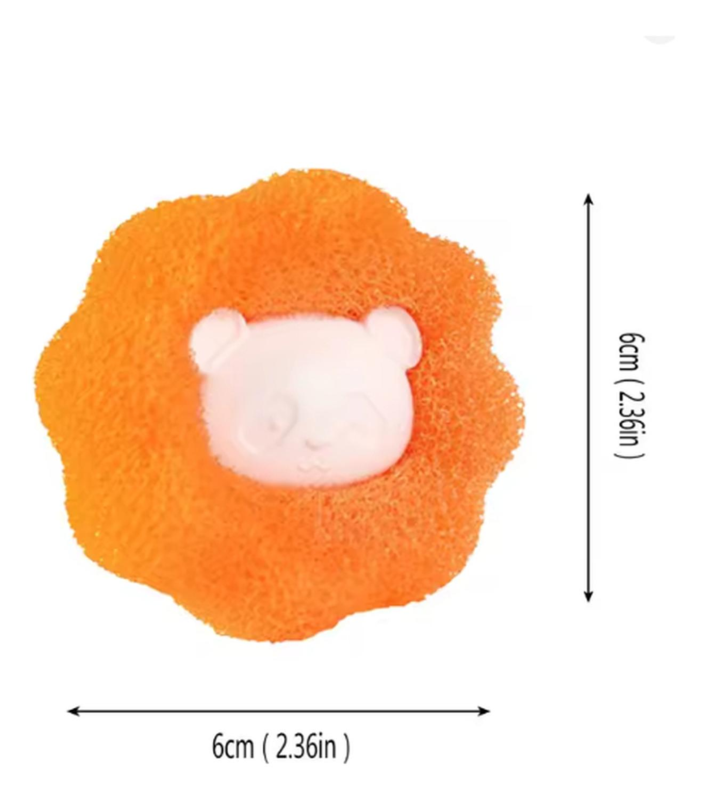 Removedor De Pelos Mascotas Quita Pelo Pelusa Lavadora 3pcs Naranja 4